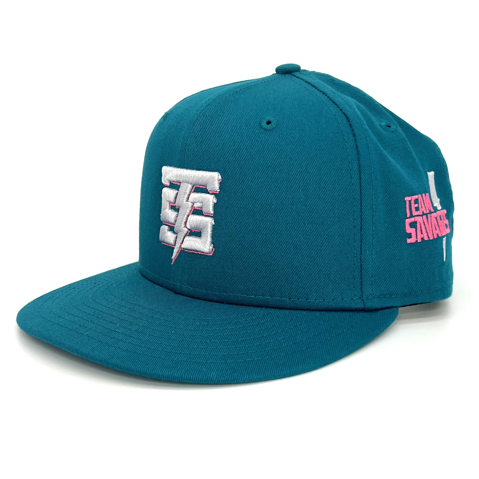Team Savages x New Era Snapback: Teal / Cotton Candy