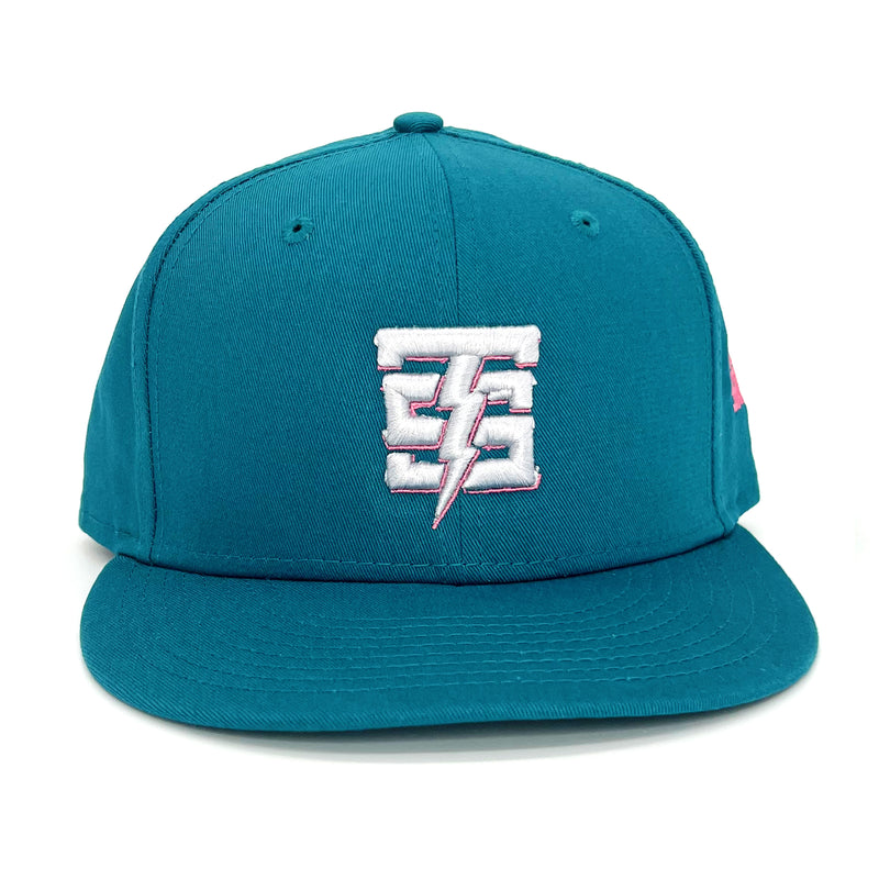 Team Savages x New Era Snapback: Teal / Cotton Candy