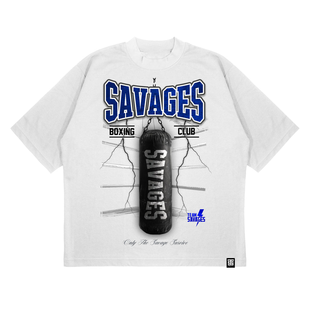 Team Savage Boxing Club Tee | White