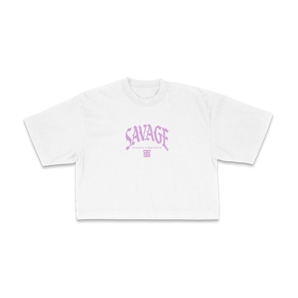 No Days Off Oversize Crop Tee | White
