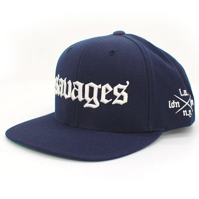 Savages Old English Snapback - Navy