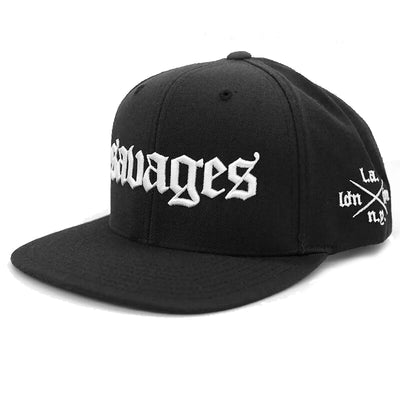 Savages Old English Snapback - Black