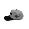 Old English High Profile 5-Panel Snapback - Gray/Black