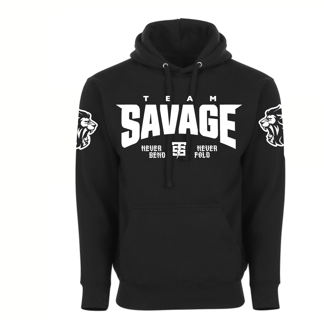 Never Fold Never Bend Hoodie in black