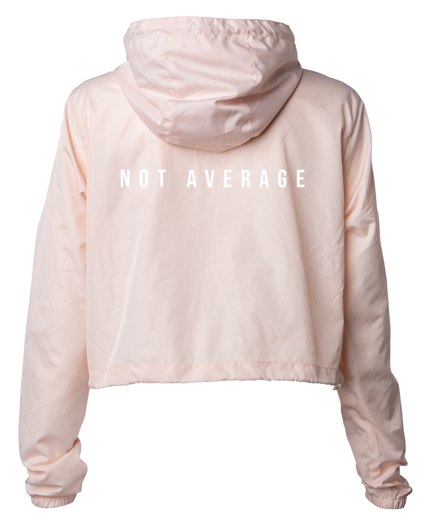 TS Lightweight Pullover Crop Windbreaker in light pink