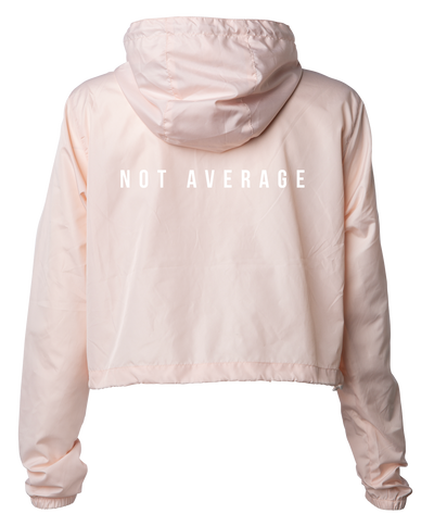 TS Lightweight Pullover Crop Windbreaker in light pink