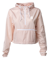 TS Lightweight Pullover Crop Windbreaker in light pink