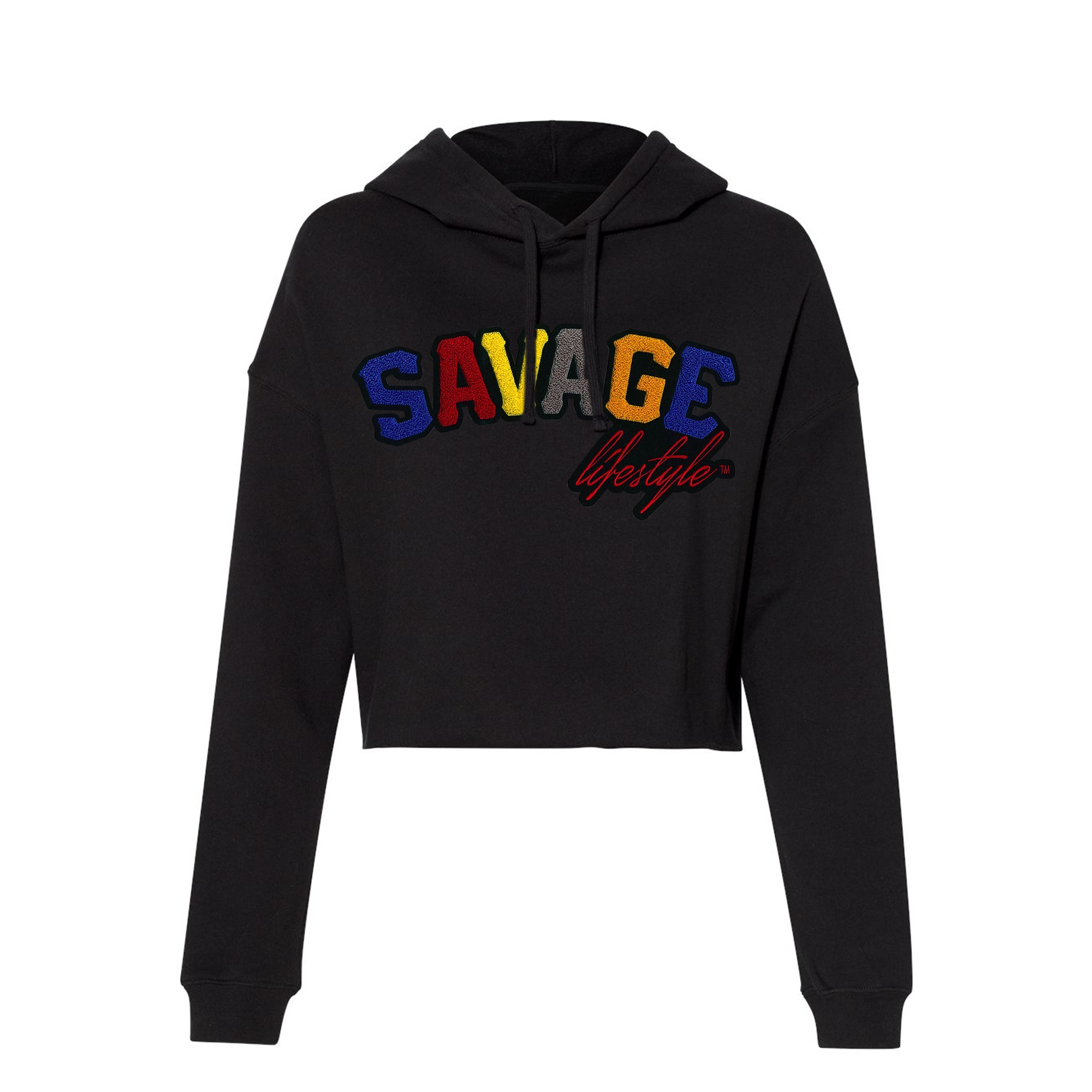 Savage Cropped Hoodie multicolor