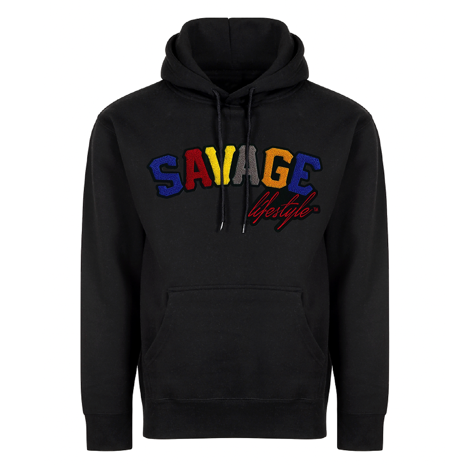 Savage Hoodie with multicolor patch in black