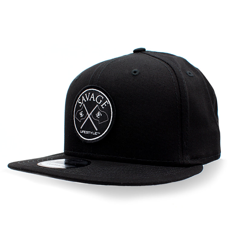 This is a limited edition savage new era snapback in black